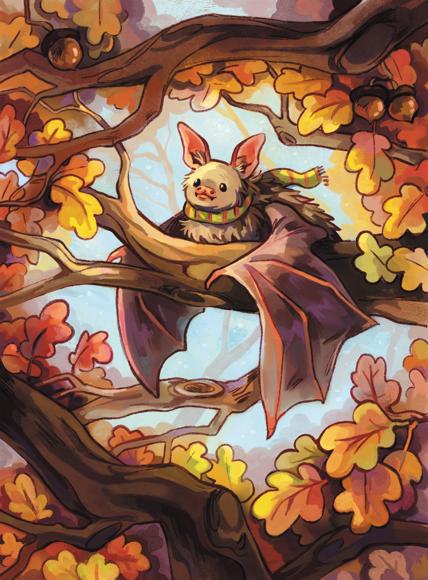 Autumnal Bat - Print (two sizes)