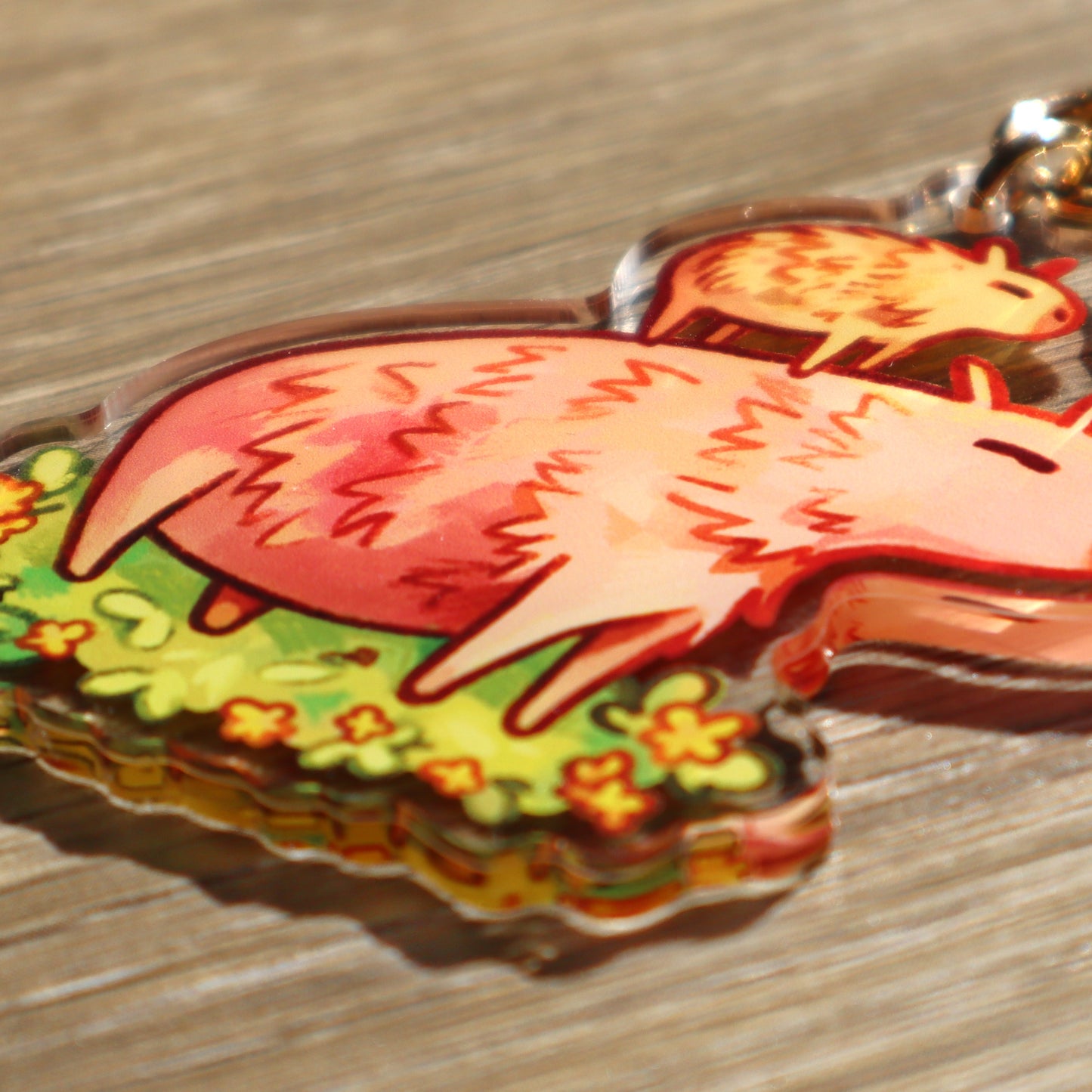 Capybara Stack - Acrylic Keychain (double-sided)