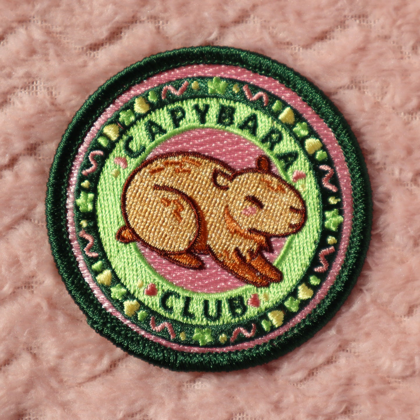 Capybara Club - Embroidered Patch (iron-on)