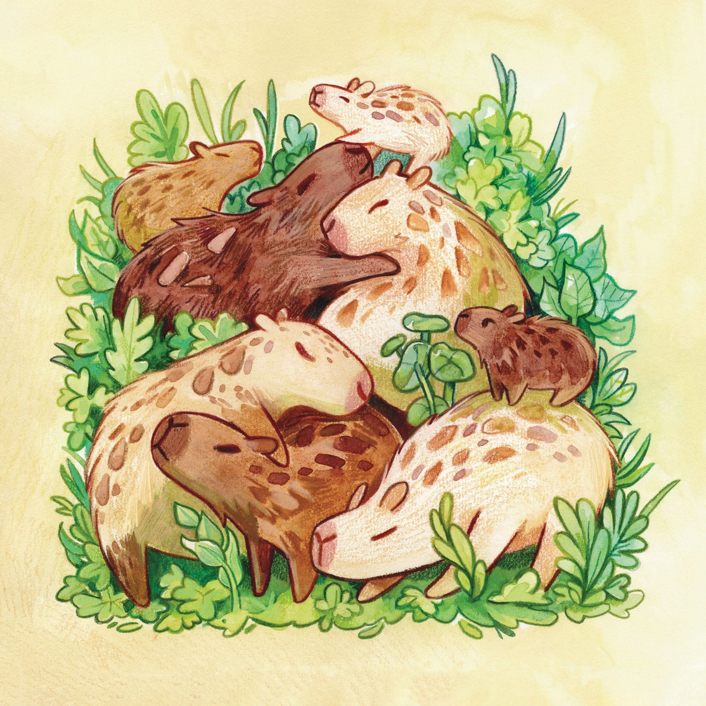 Capybara Stack - Print