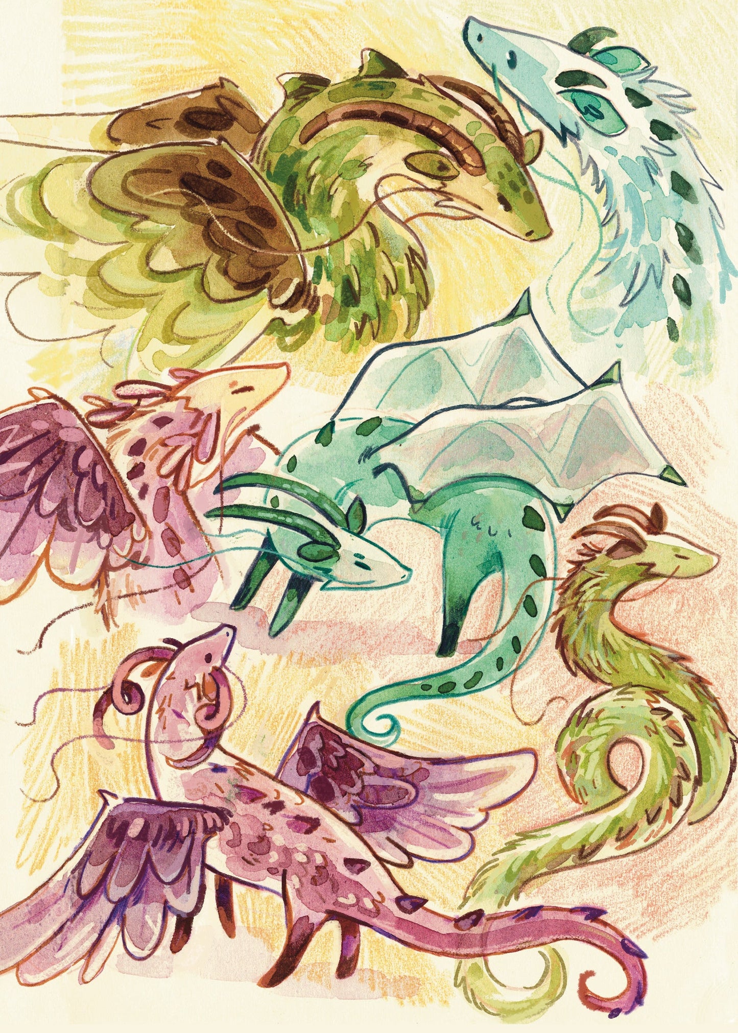 Dragons - Sketchbook Print