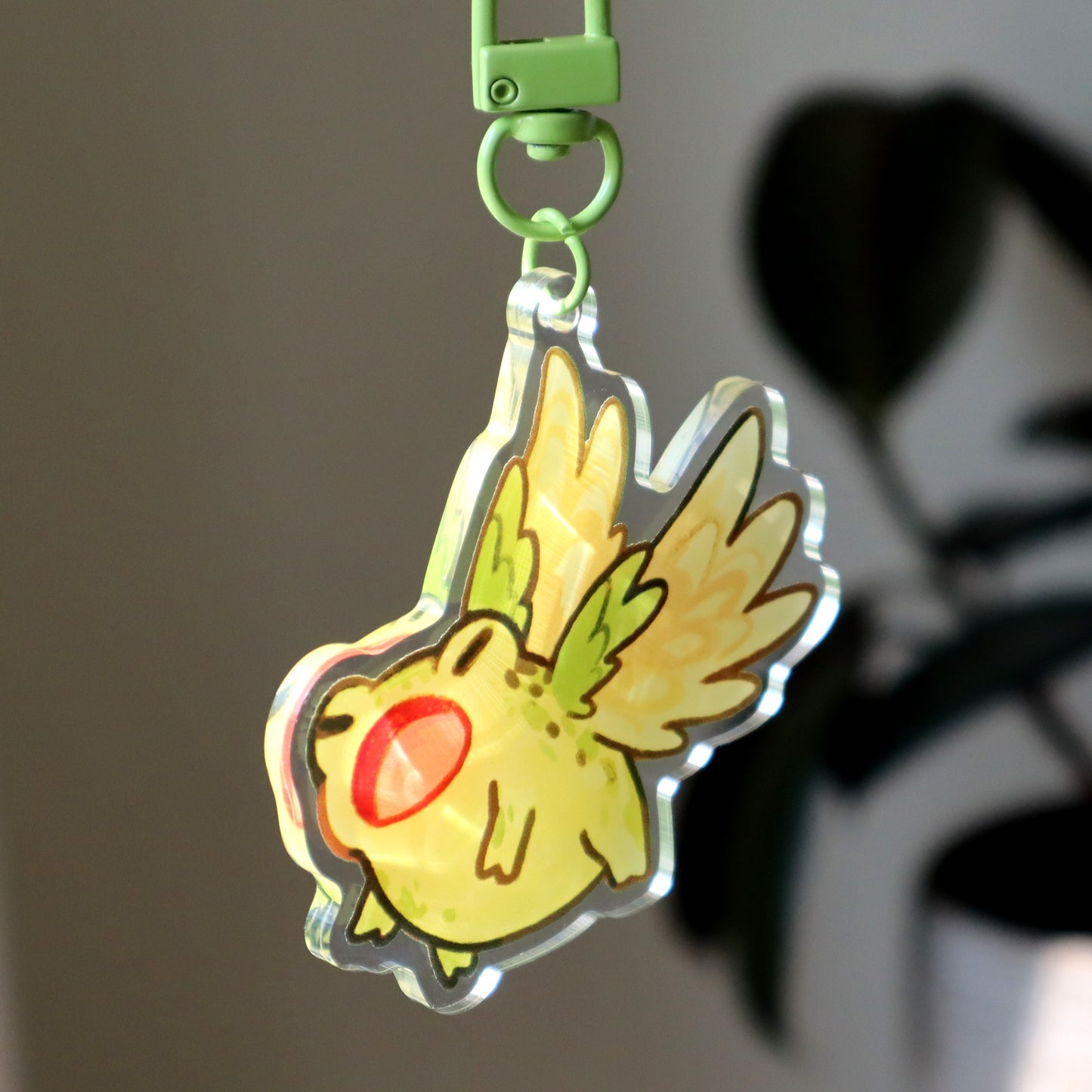 Winged Frog - Acrylic Keychain (double-sided)