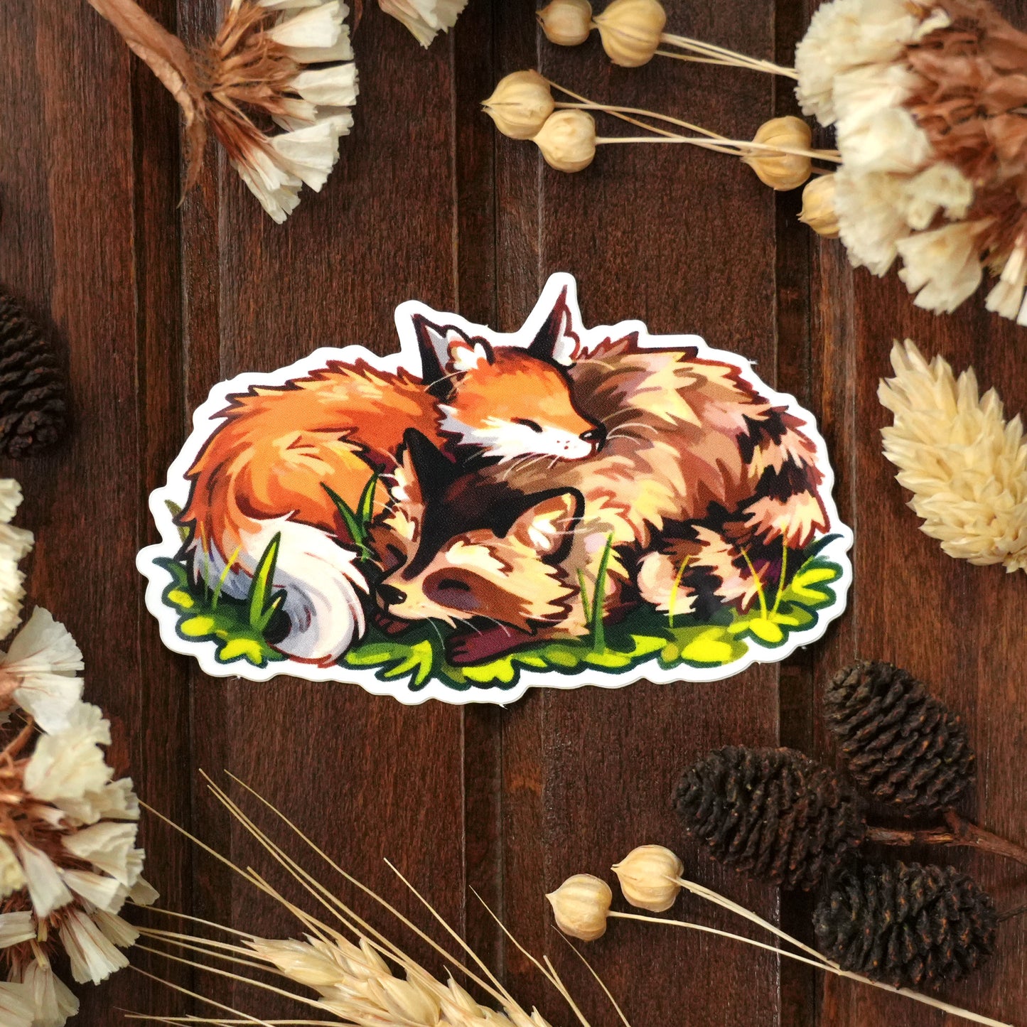 Fox & Raccoon - Sticker