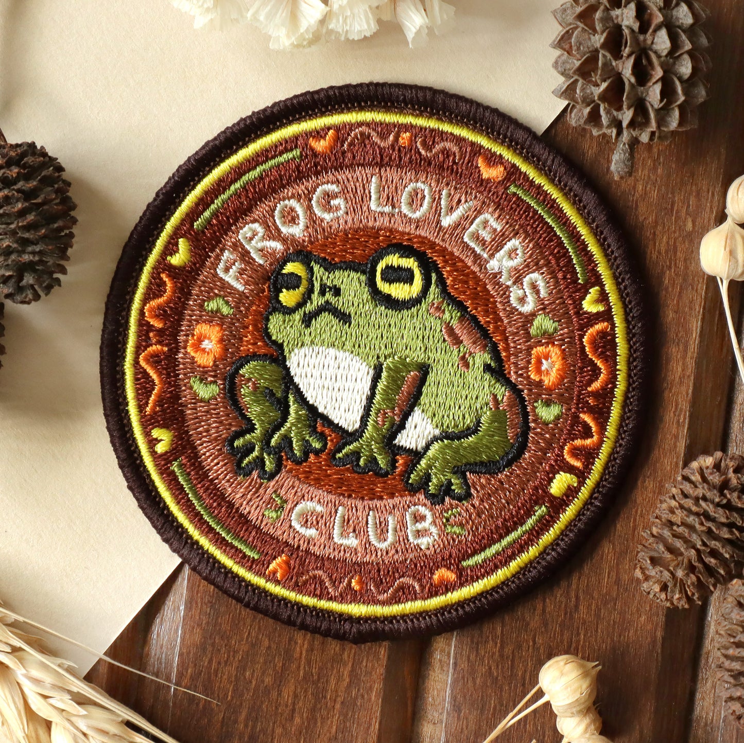 Frog Lovers Club - Embroidered Patch (iron-on)