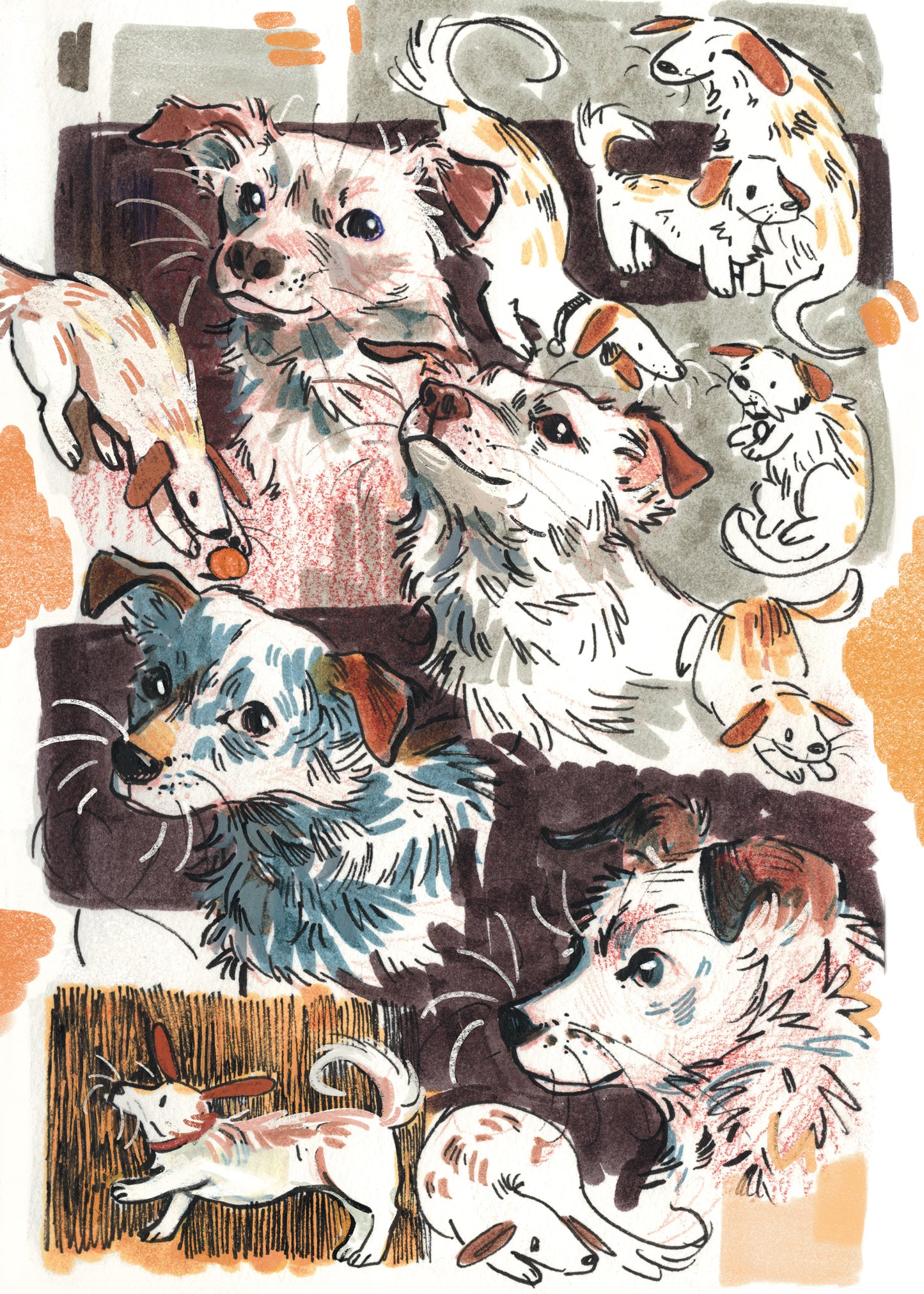 Dog Sketches - Sketchbook Print