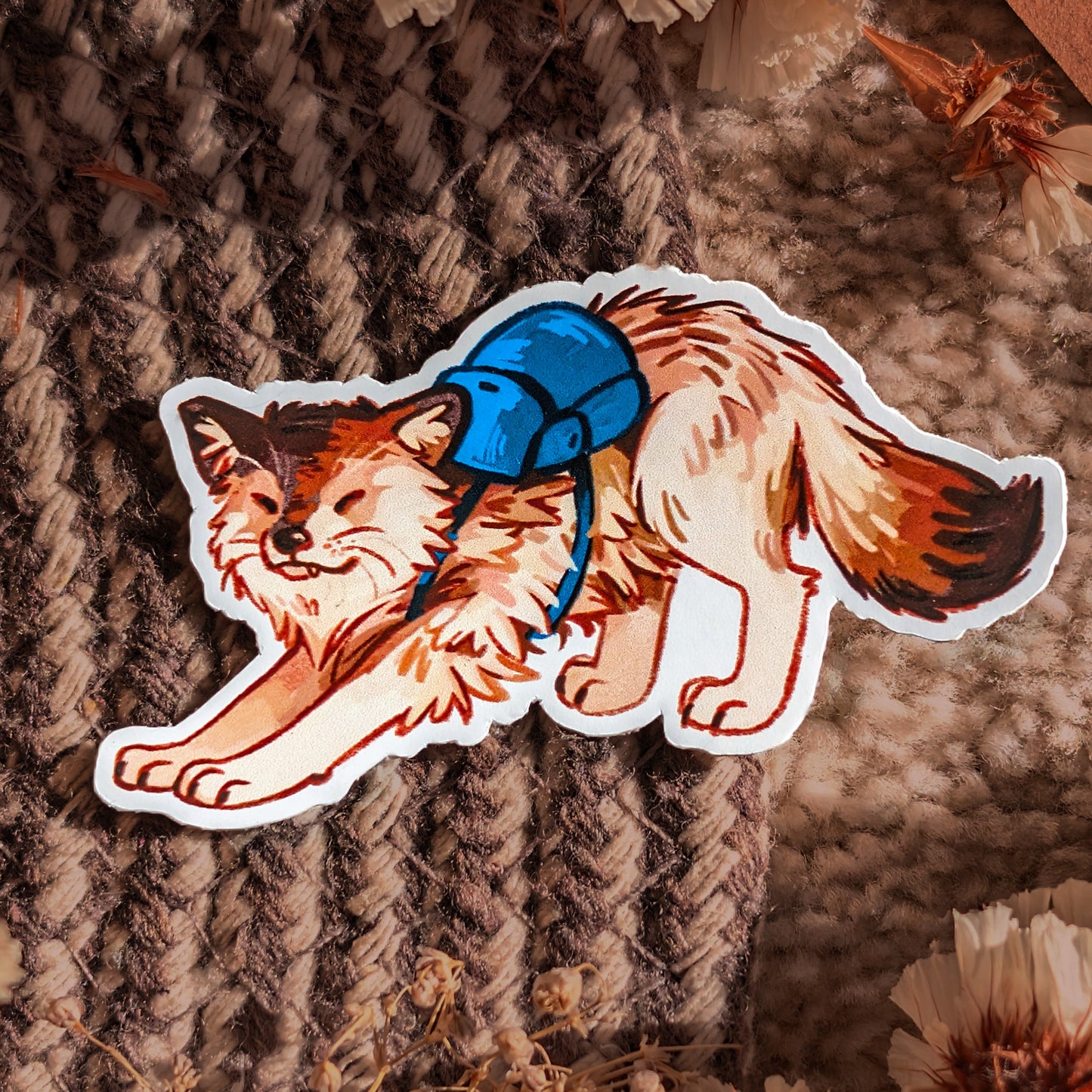 Backpack Wolf - Sticker