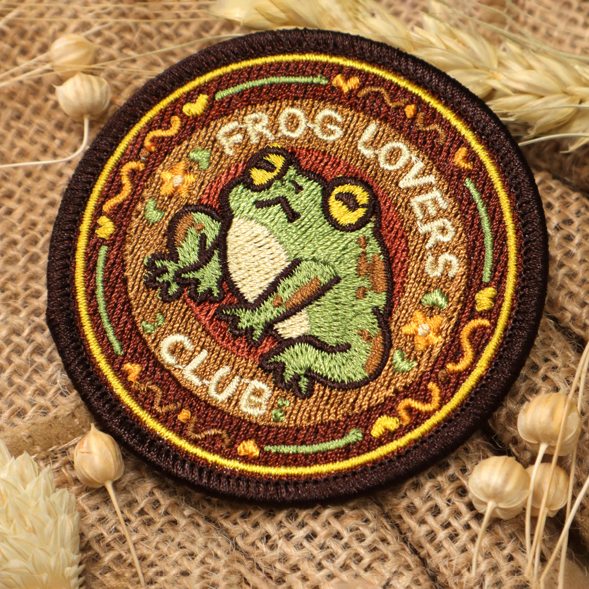 Heart Frog Iron on patch