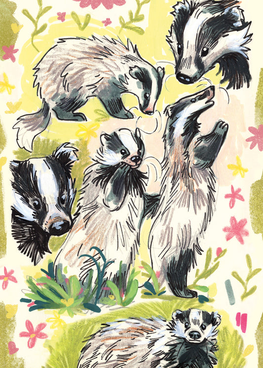 Badger Sketchbook Print