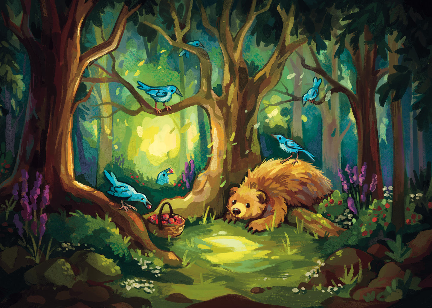 Birdwatching Bear - Print (two sizes)