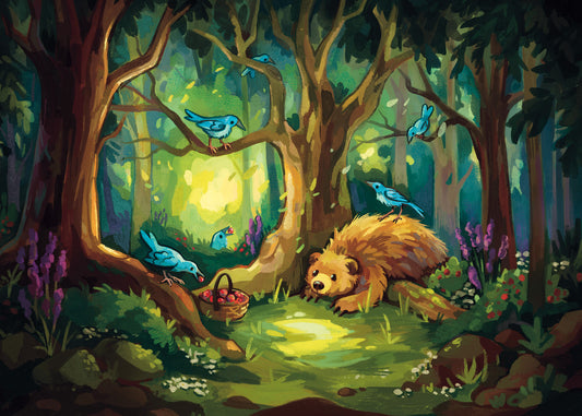 Birdwatching Bear - Print (two sizes)