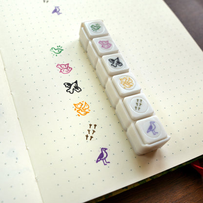 Pre-Inked Button Stamp Set - Birds