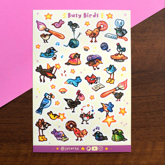 Busy Birds - Sticker Sheet