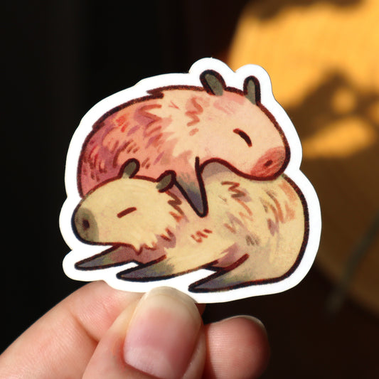 Capybara Hugs - Sticker