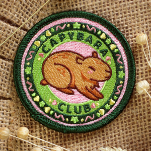 Capybara Club - Embroidered Patch (iron-on)