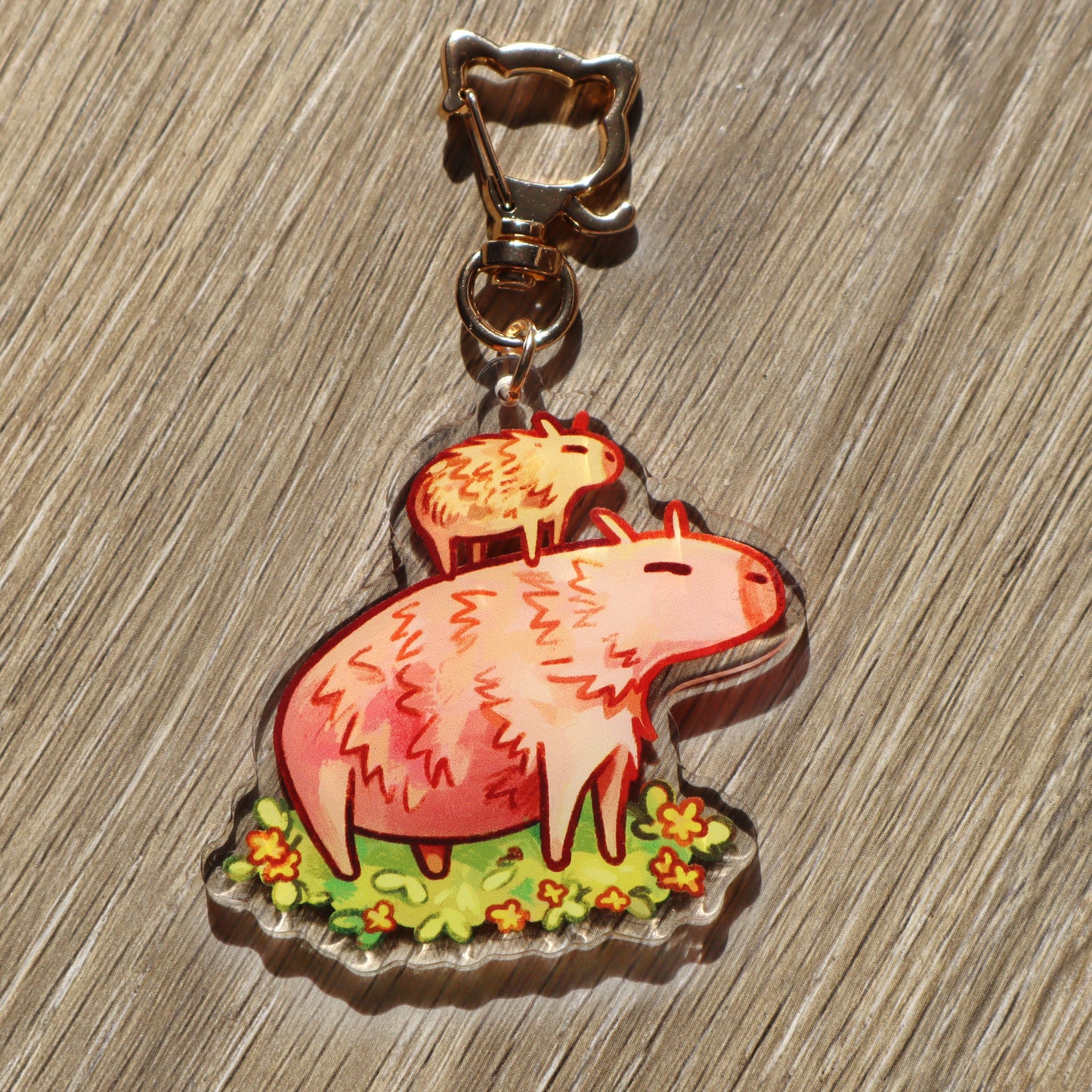 Capybara Stack - Acrylic Keychain (double-sided)