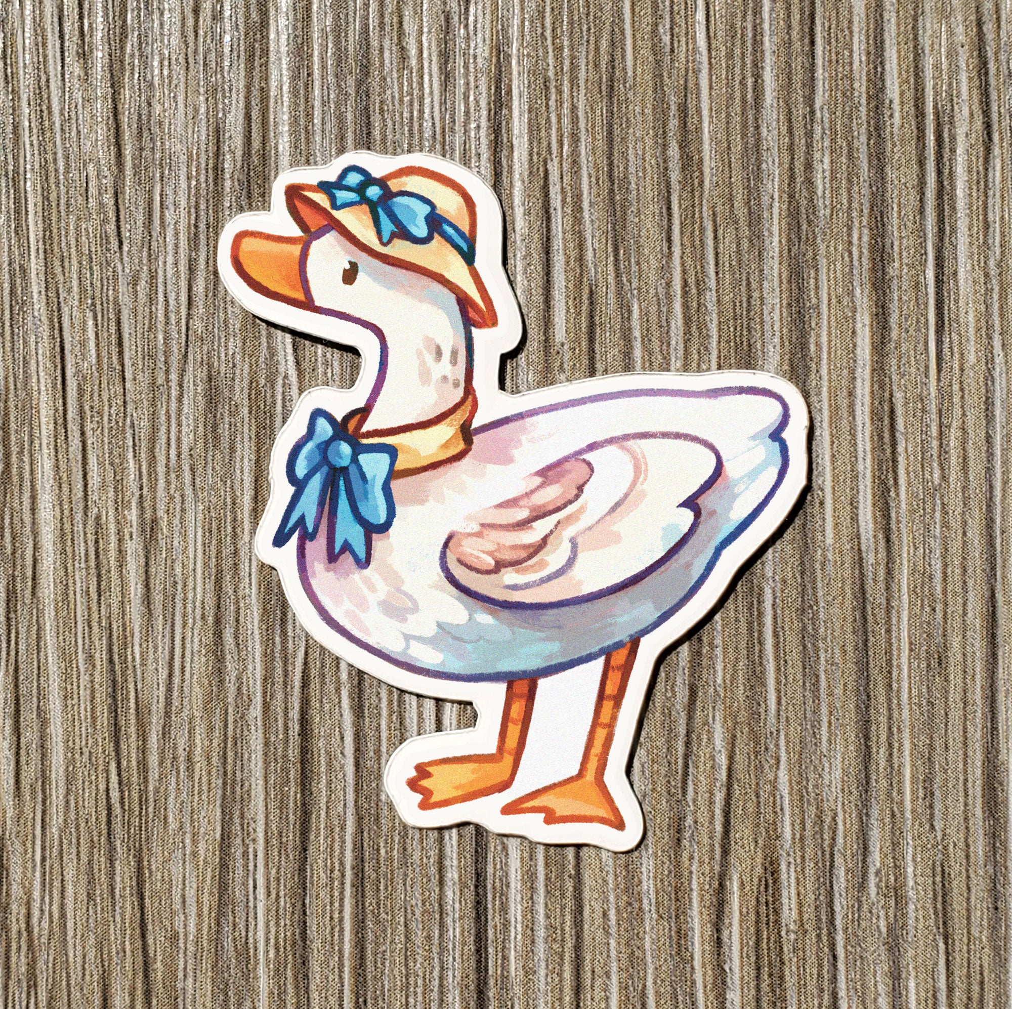 Ribbon Duck - Sticker
