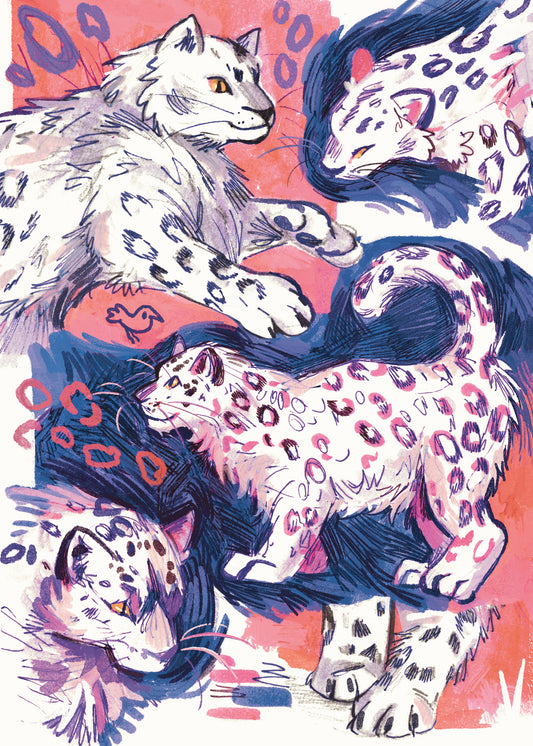 Snow Leopards - Sketchbook Print