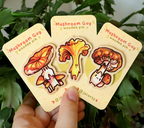 Mushroom Guys - Wooden Pins