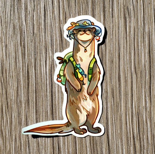 Otter Fisherman - Sticker