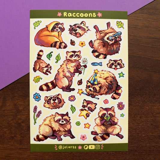 Raccoons - Sticker Sheet