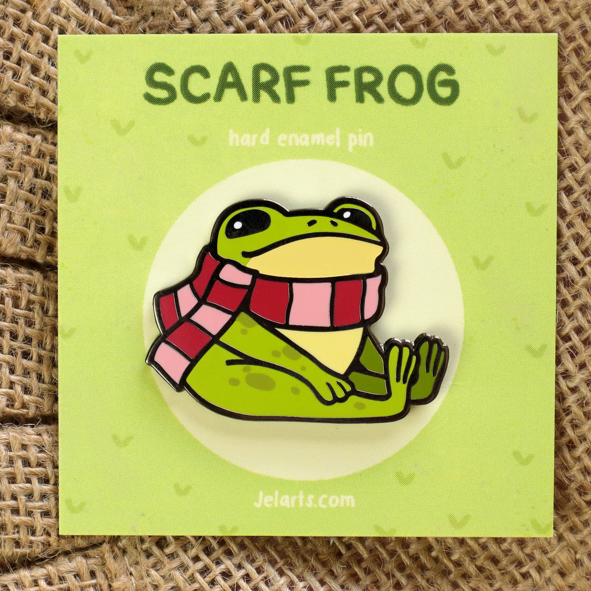Frog with a Scarf Enamel Pin JelArts
