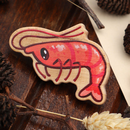 Shrimp - Wooden Pin