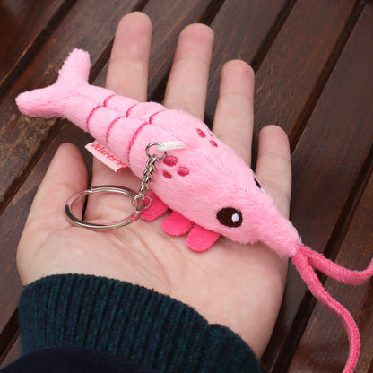 Shrimp Plush Keychain (Poseable!)