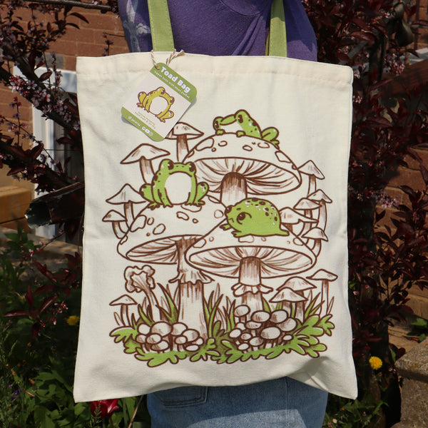 Toad Bag - Zipper Tote with Pocket