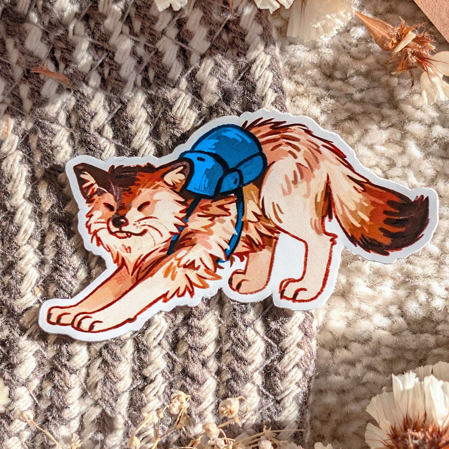 Backpack Wolf - Sticker