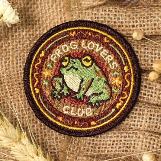 Frog Lovers Club - Embroidered Patch (iron-on)