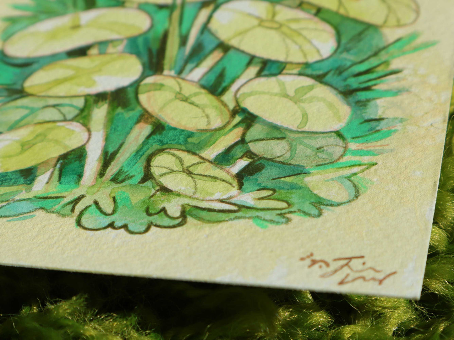 Little Green Frogs - Original Painting
