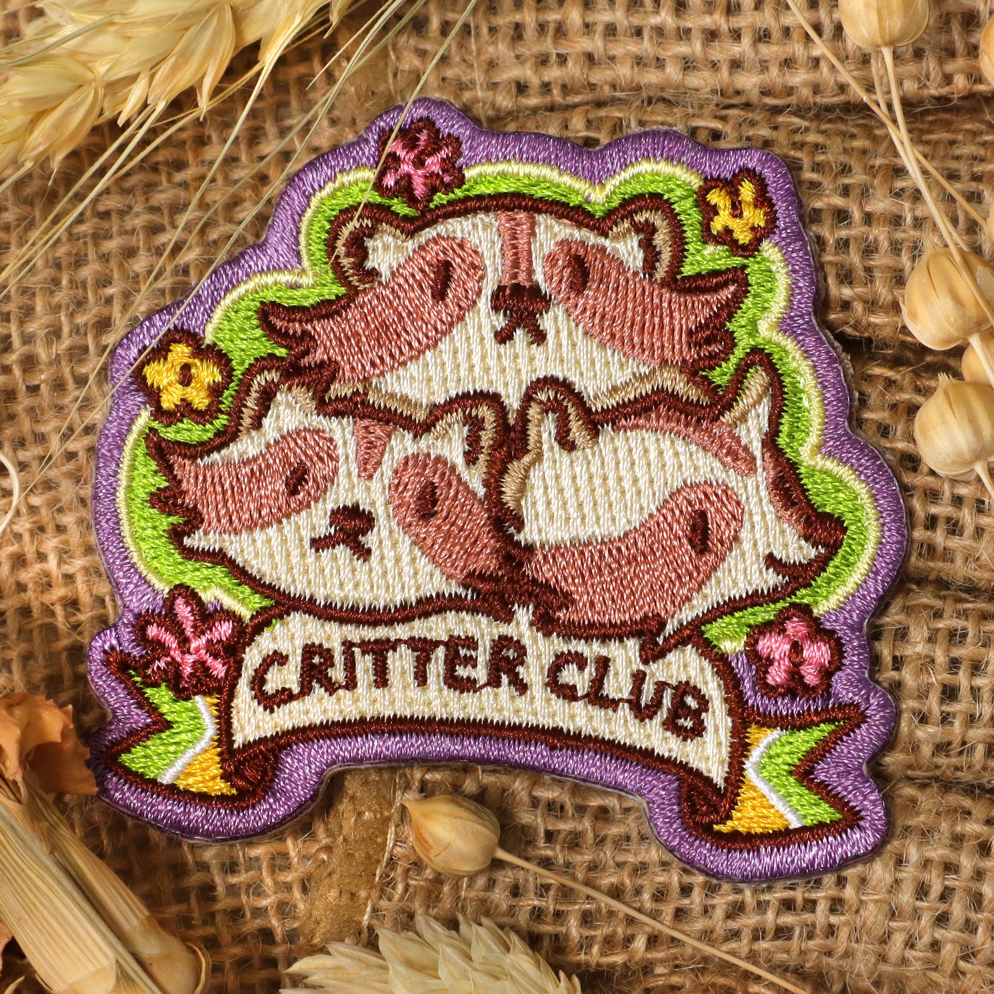 Critter Club - Embroidered Patch (iron-on)