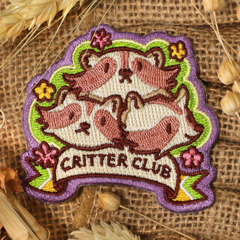 Critter Club - Embroidered Patch (iron-on)