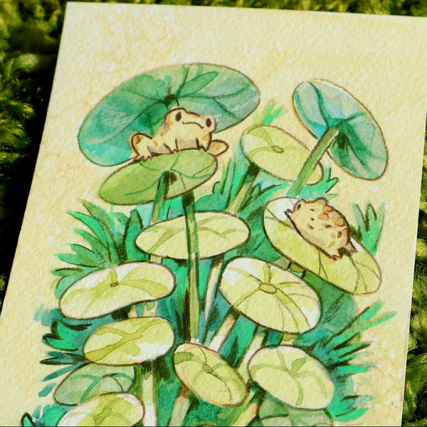 Little Green Frogs - Original Painting