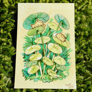 Little Green Frogs - Original Painting