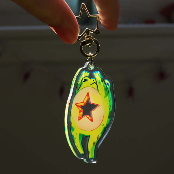 Star Frog - Acrylic Keychain (double-sided)